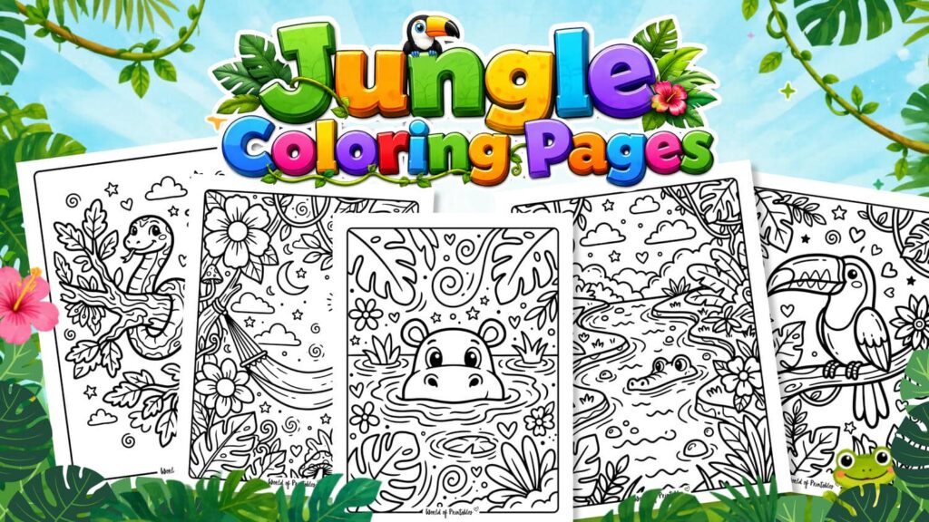 Printable Jungle Coloring Pages