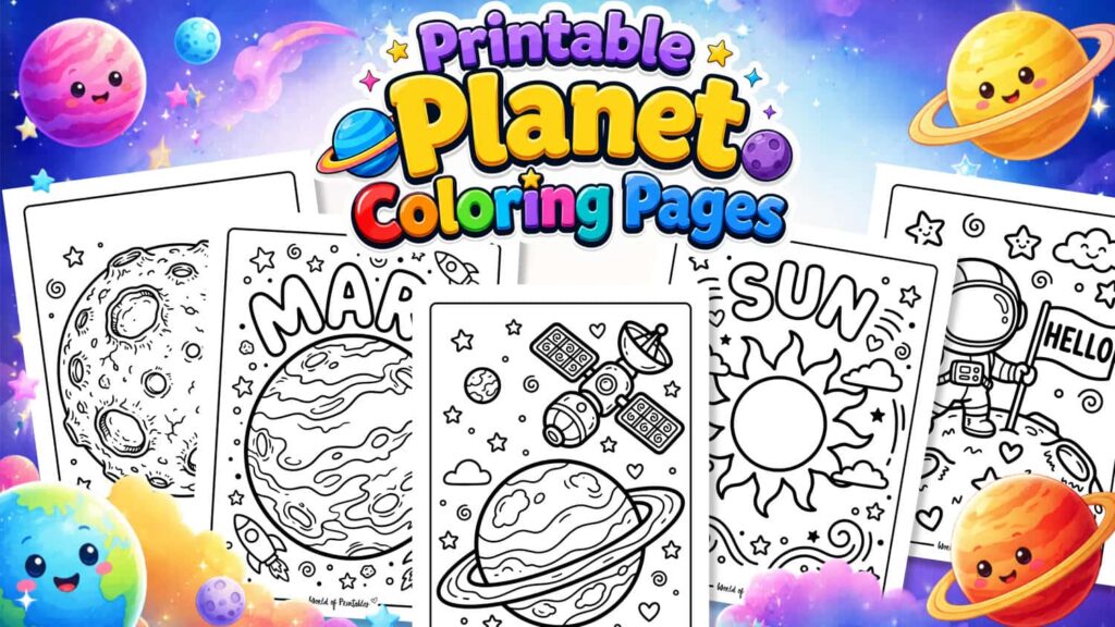 Printable Planet Coloring Pages