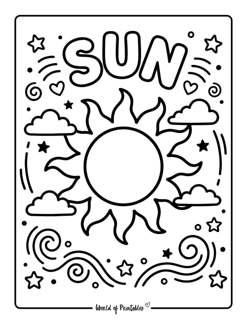 Sun Coloring Page