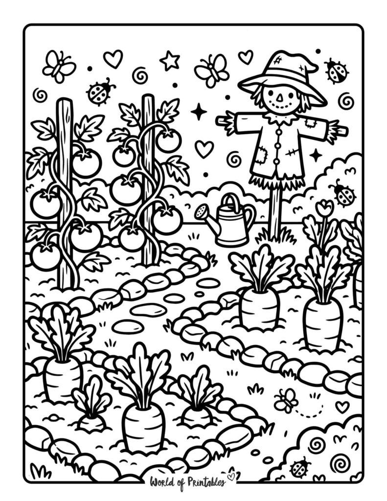 Vegetable Garden Coloring Page