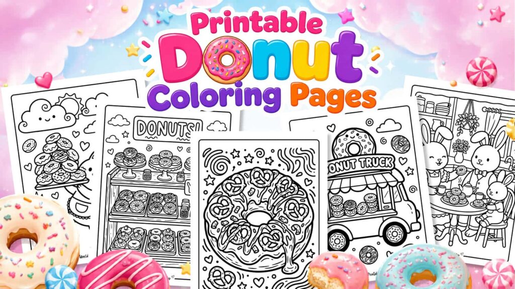 printable donut coloring pages