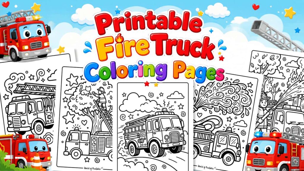 printable fire truck coloring pages