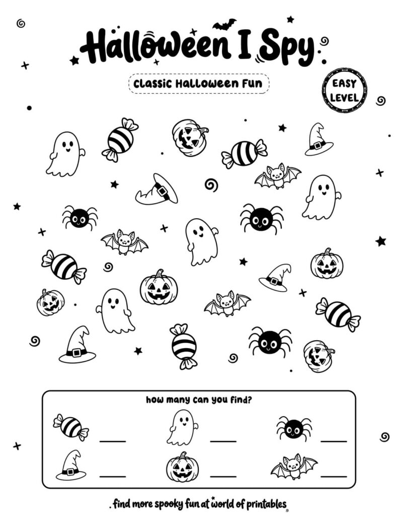 Classic Halloween Fun - Easy Halloween I Spy