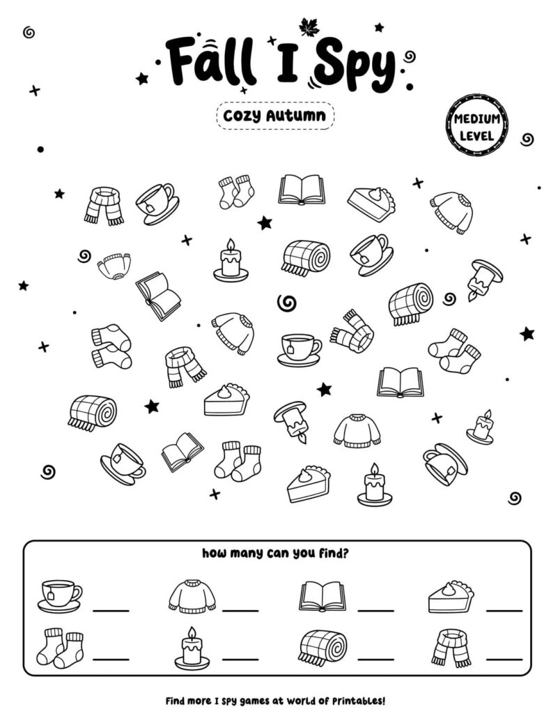 Cozy Autumn - Medium Fall I Spy