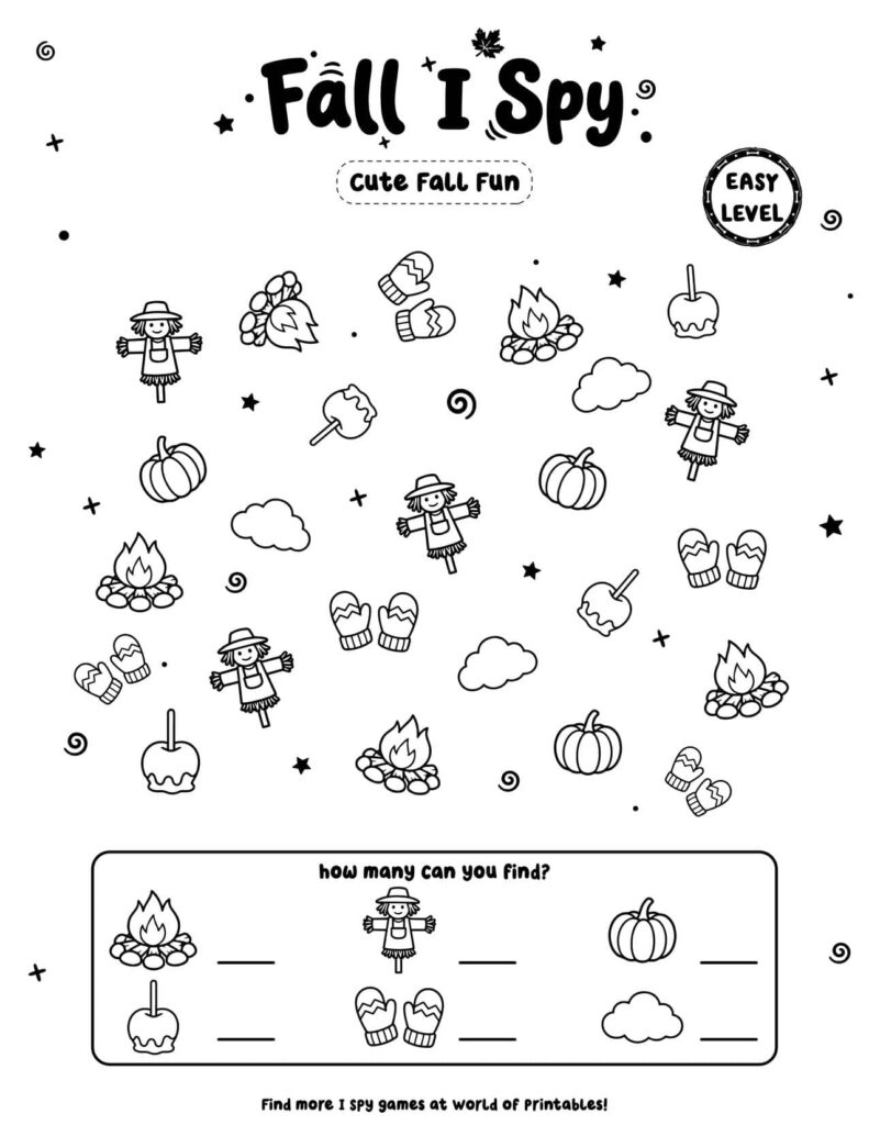 Cute Fall Fun - Easy Fall I Spy