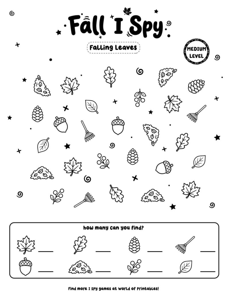 Falling Leaves - Medium Fall I Spy