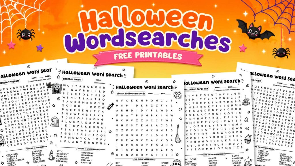 Free Printable Halloween Wordsearches