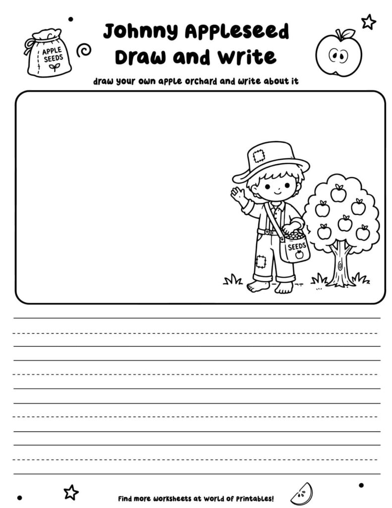 Johnny Appleseed Draw and Write