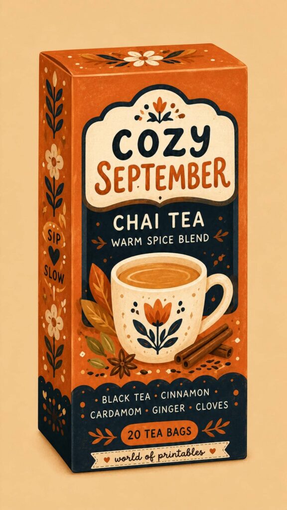 cozy september chai tea phone wallpaper
