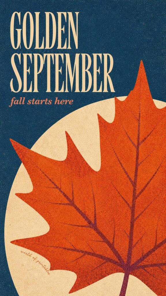 golden september maple leaf phone wallpaper