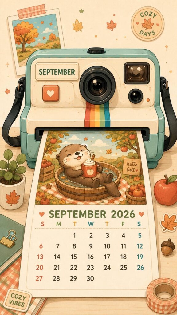 september calendar wallpaper cozy fall camera