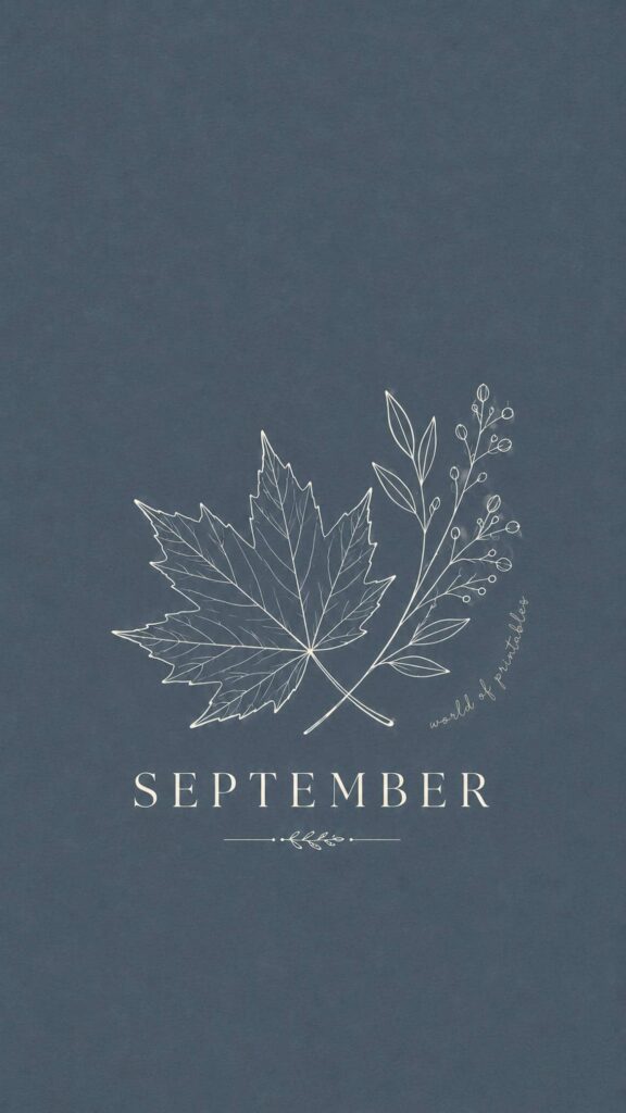 september maple leaf phone wallpaper