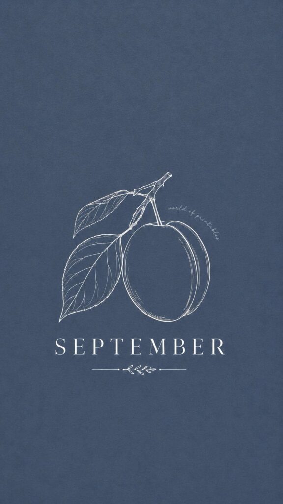 september plum botanical phone wallpaper