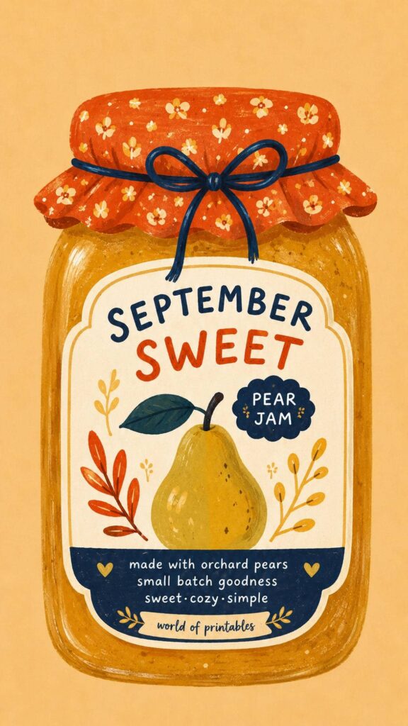 september sweet pear jam phone wallpaper