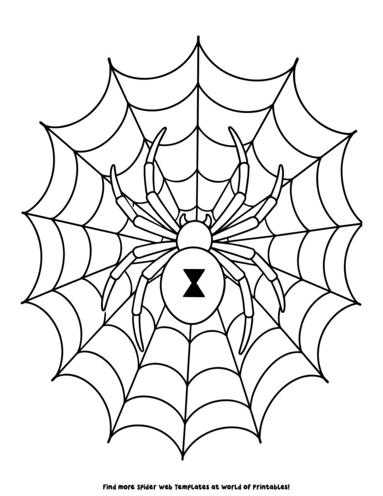 Black Widow Spider Coloring Page