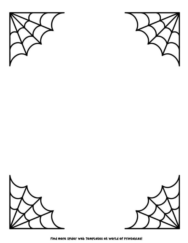 Corner Spider Web Template 1