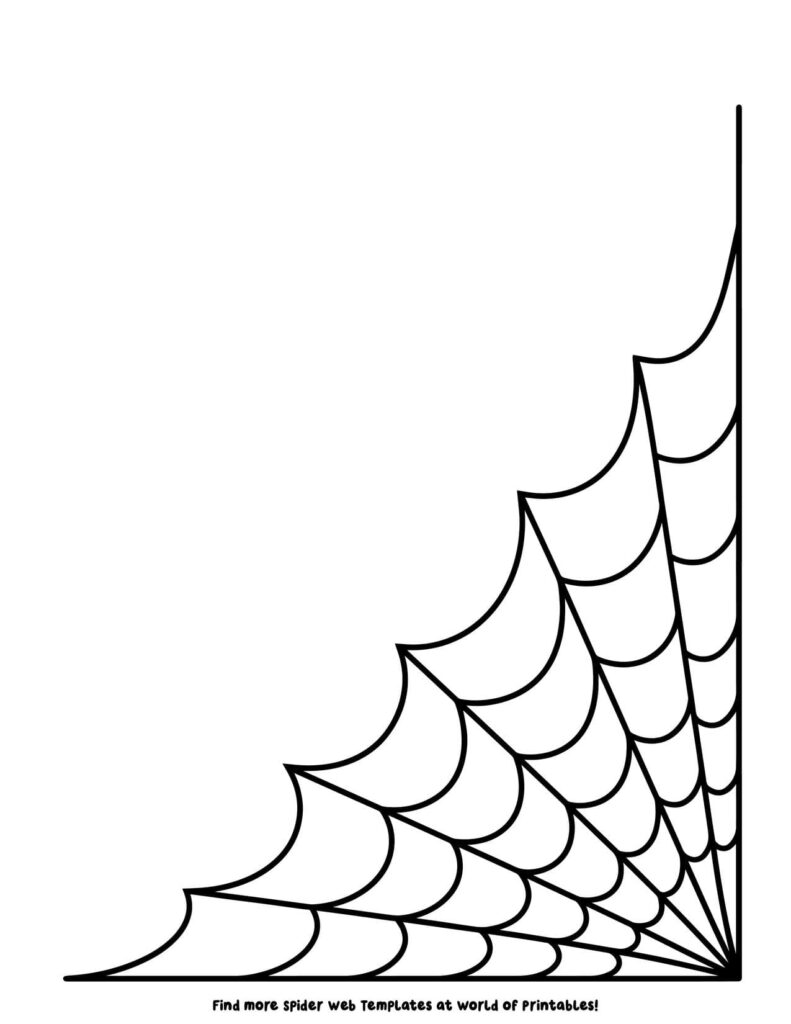 Corner Spider Web Template 3