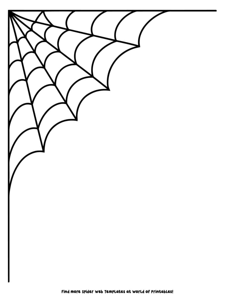 Corner Spider Web Template 4