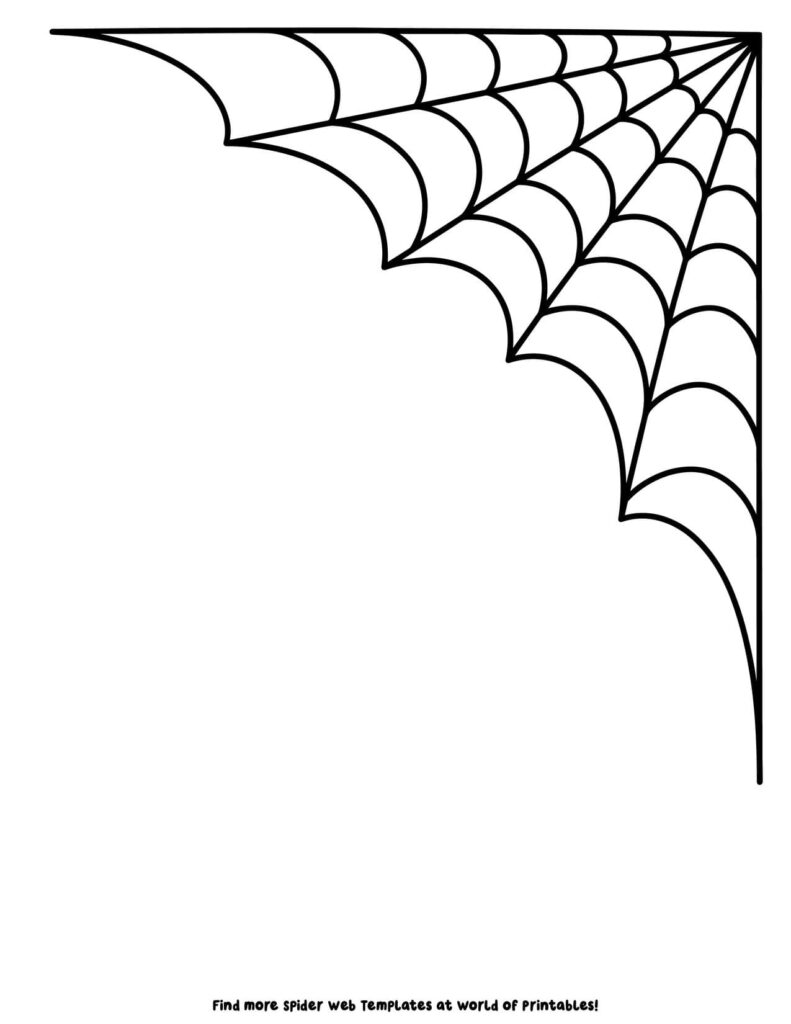 Corner Spider Web Template 5