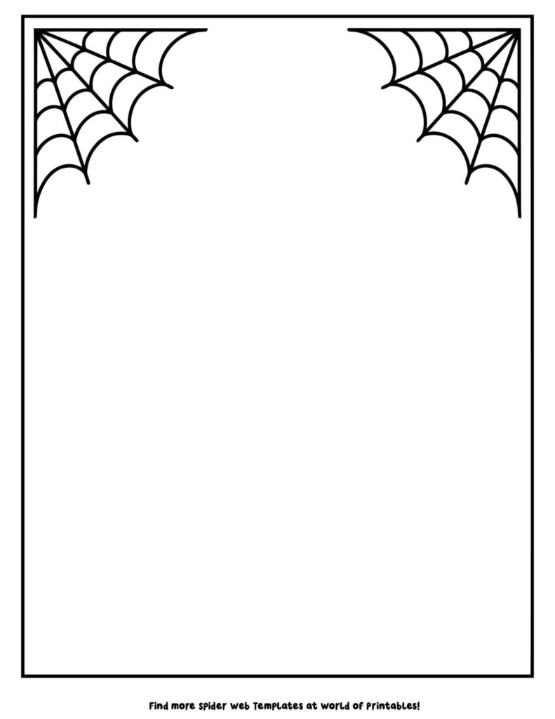 Corner Spider Web Template 6