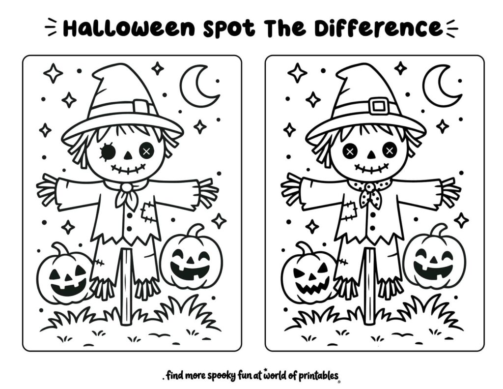 Halloween Scarecrow Spot The Difference