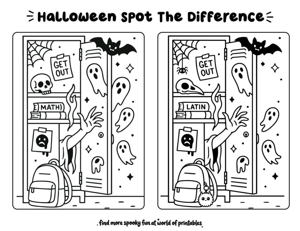 Haunted Locker Spot The Difference