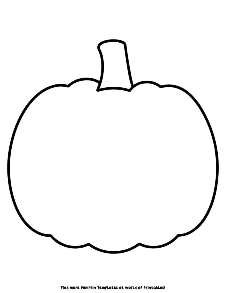 Large Blank Pumpkin Template 2