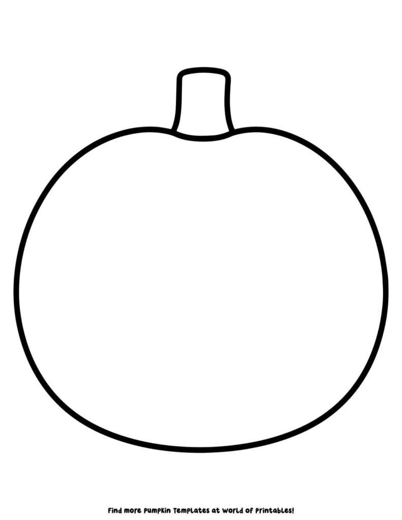 Large Blank Pumpkin Template 3
