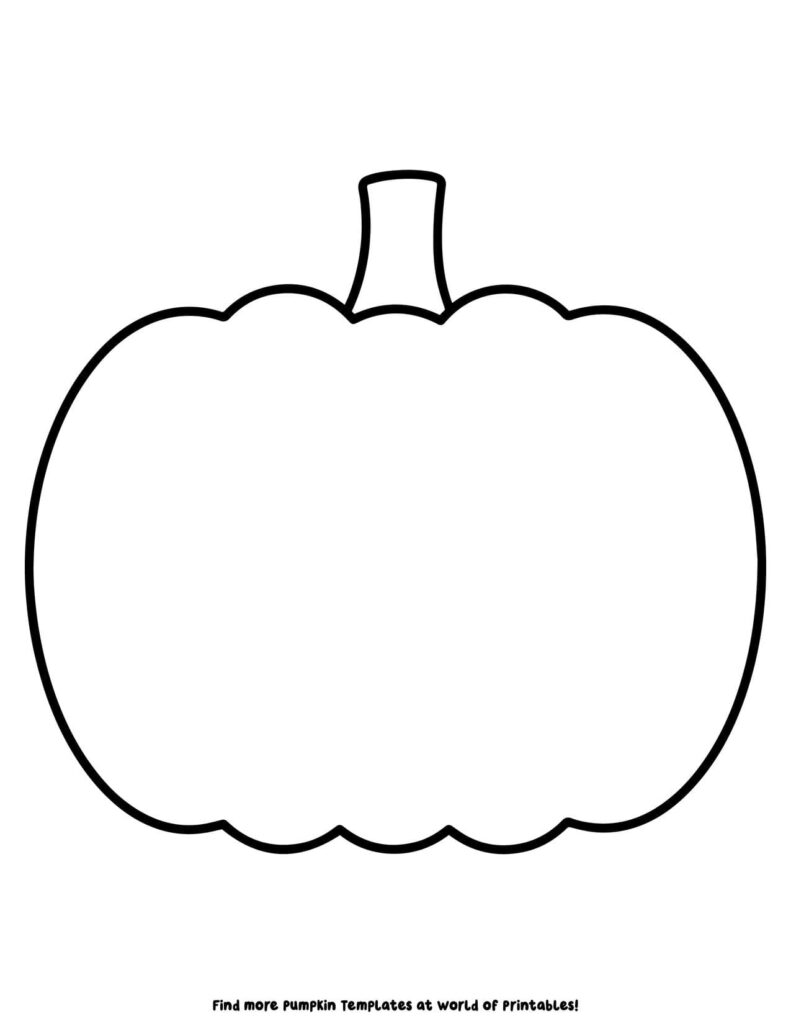 Large Blank Pumpkin Template 4