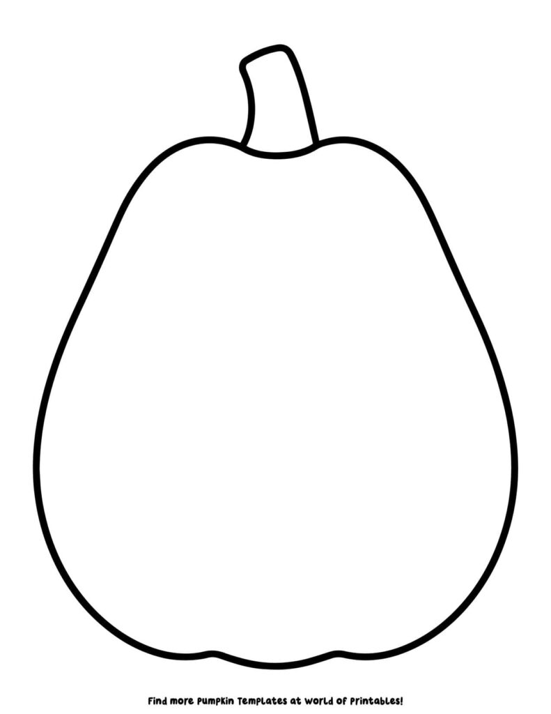 Large Blank Pumpkin Template 5