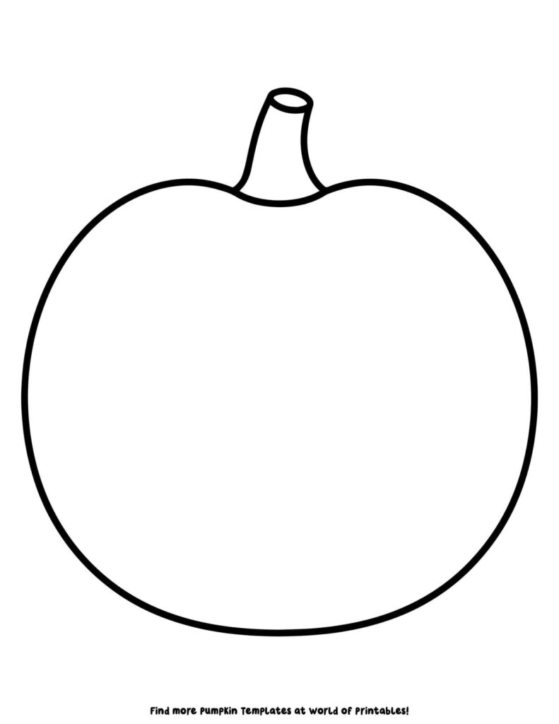 Large Blank Pumpkin Template 6