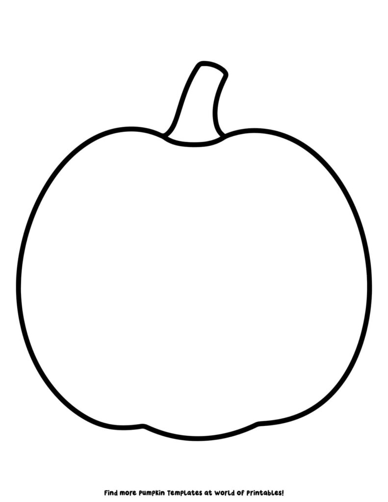 Large Blank Pumpkin Template 7
