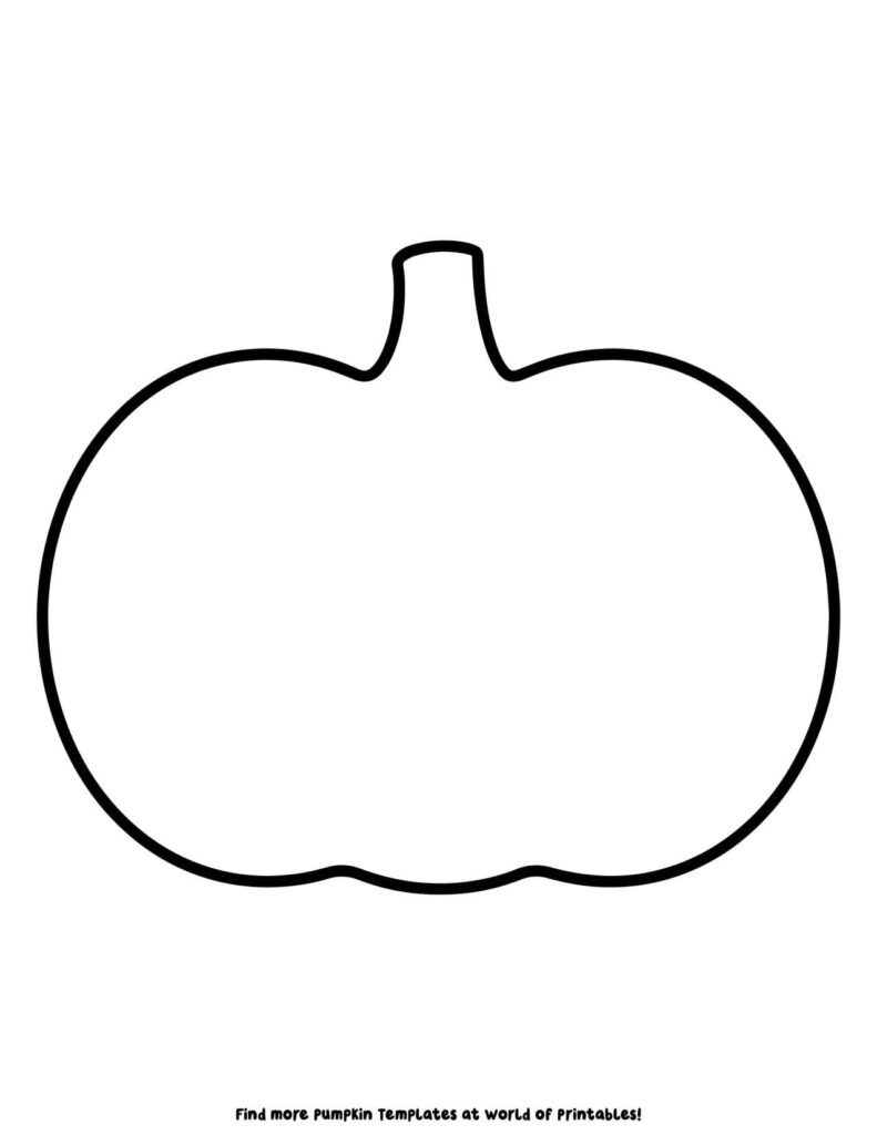 Large Blank Pumpkin Template 9