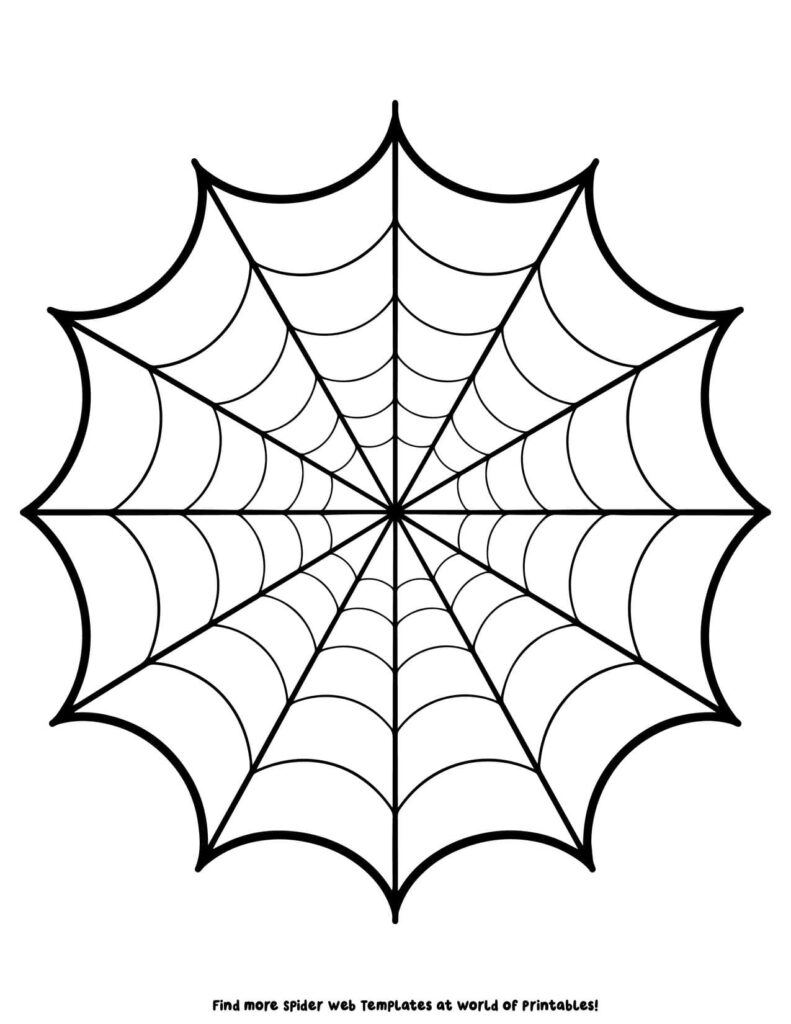 Large Spider Web Template 1