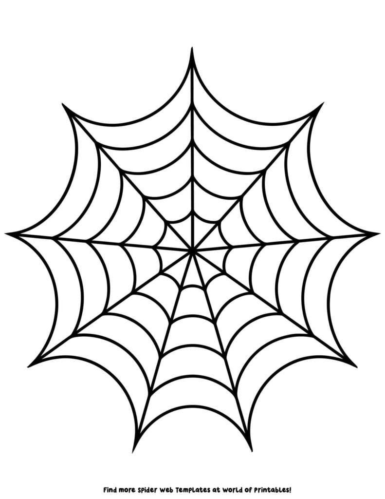 Large Spider Web Template 2