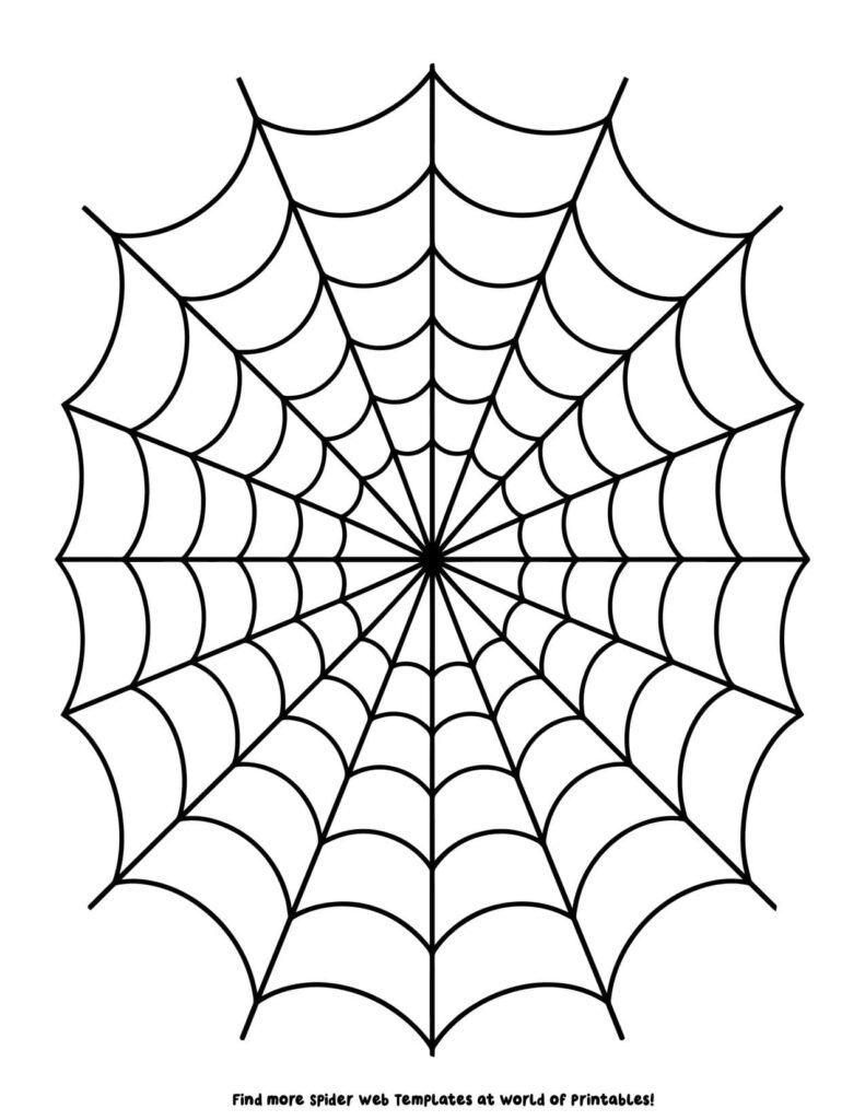 Large Spider Web Template 3