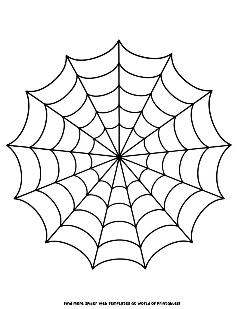 Large Spider Web Template 7