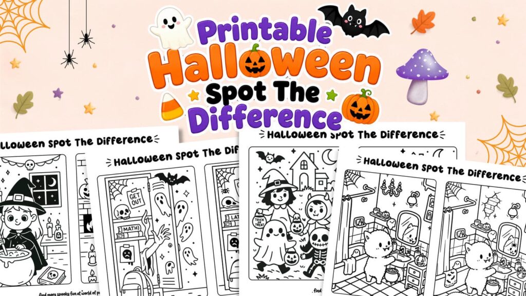 Printable Halloween Spot the Difference