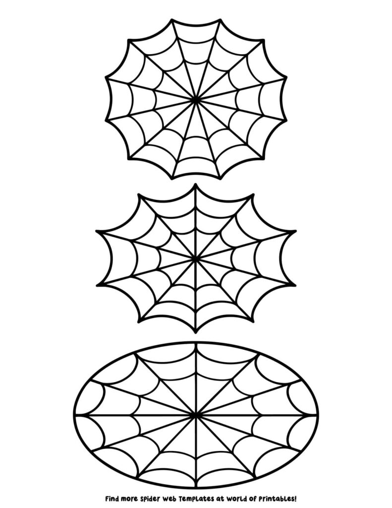 Spider Web Cut Out Template 1