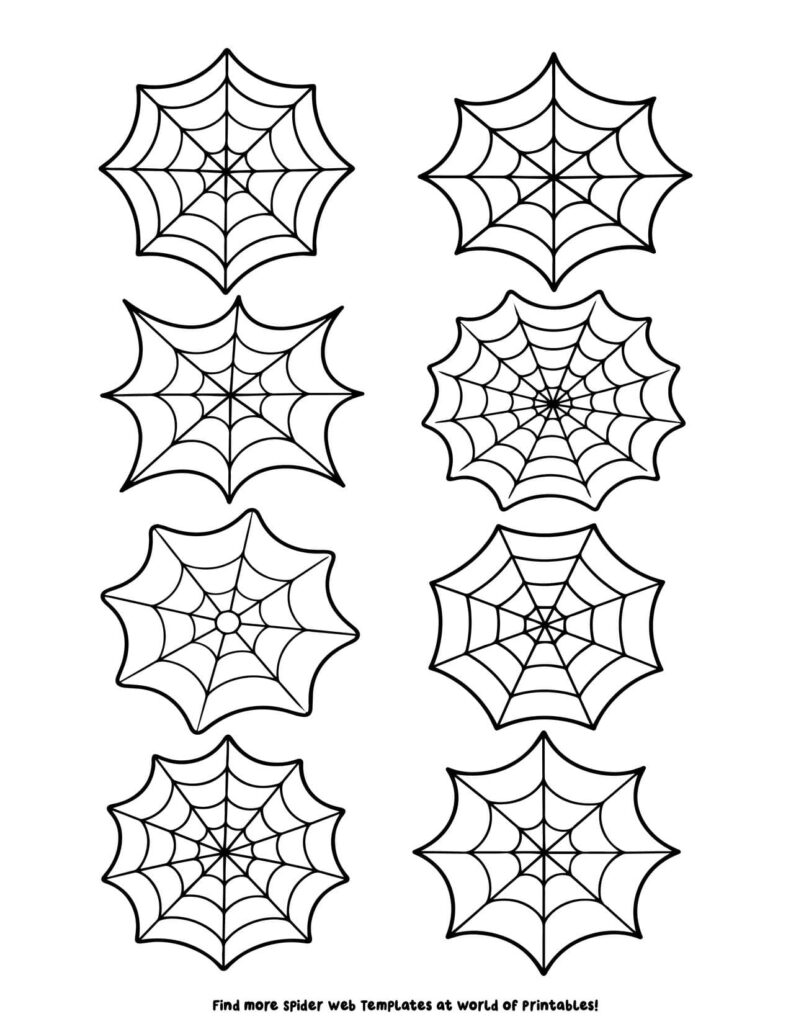 Spider Web Cut Out Template 2