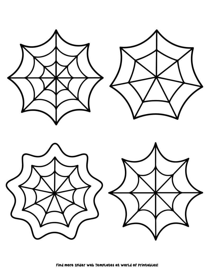 Spider Web Cut Out Template 3