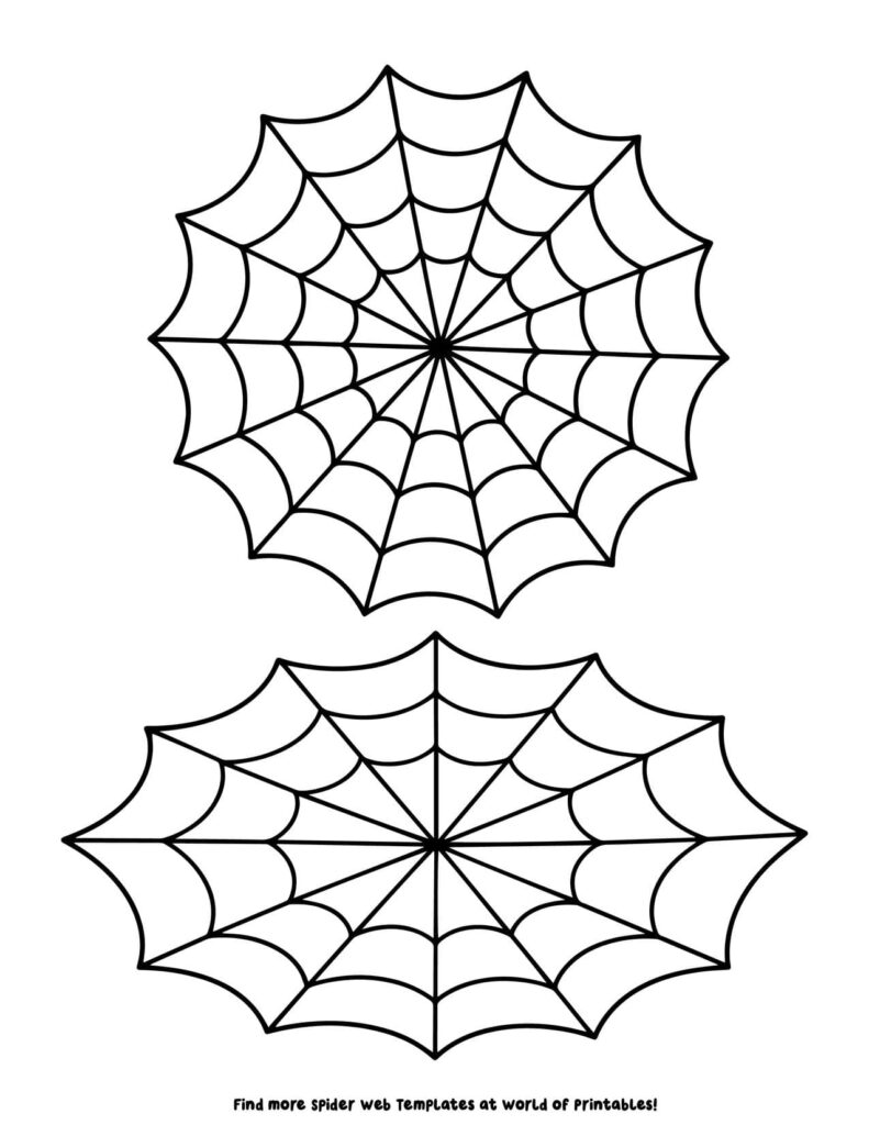 Spider Web Cut Out Template 4