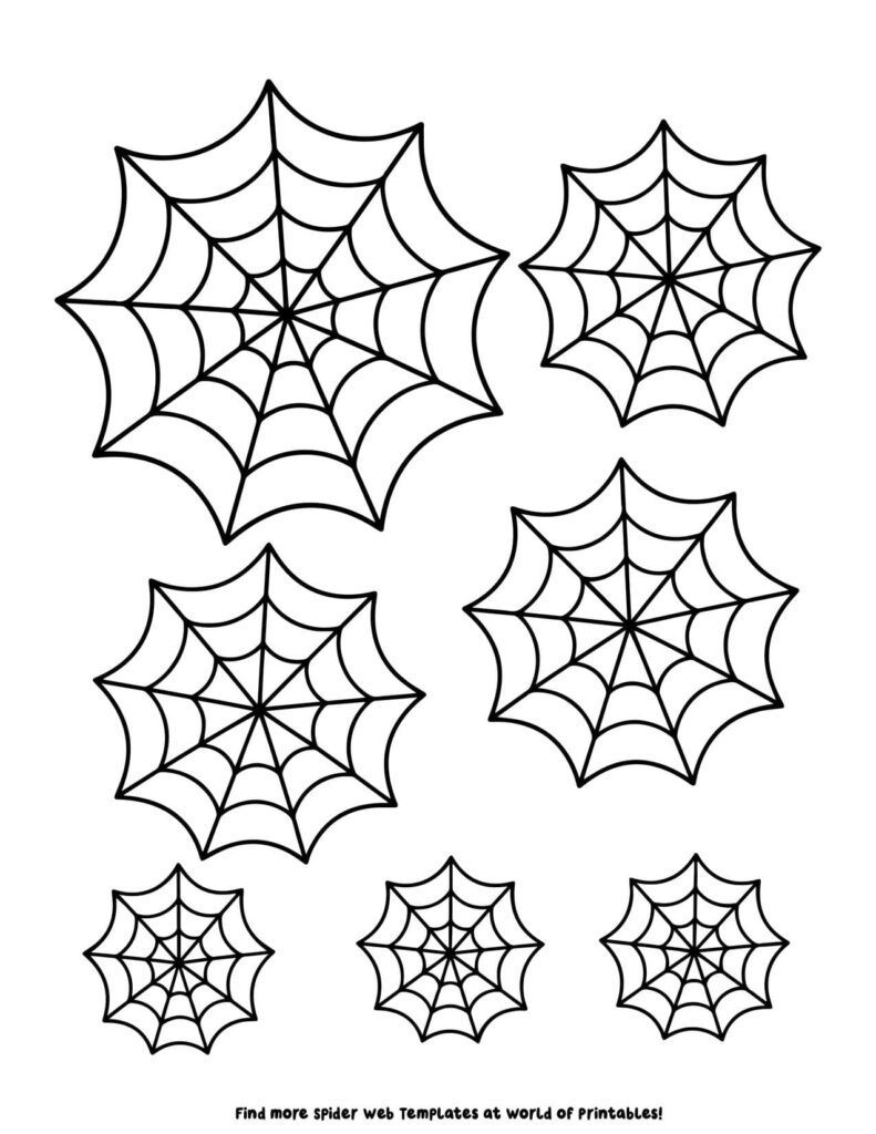 Spider Web Cut Out Template 5