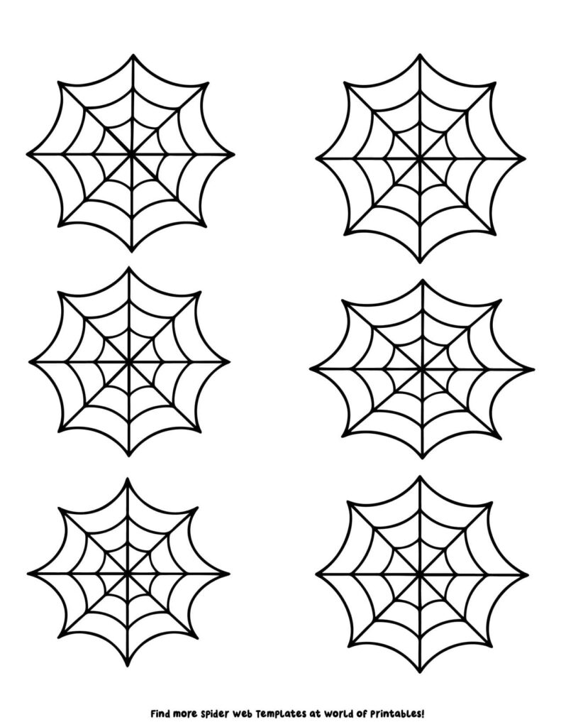 Spider Web Cut Out Template 6