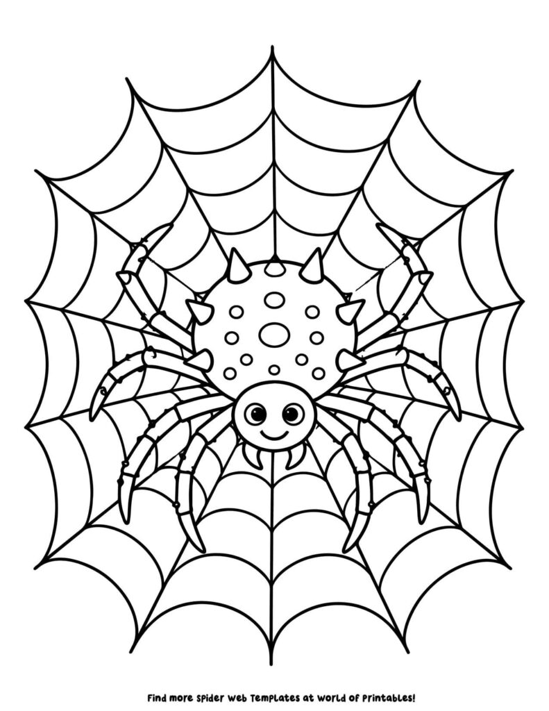 Spiny Orb Weaver Spider Coloring Page