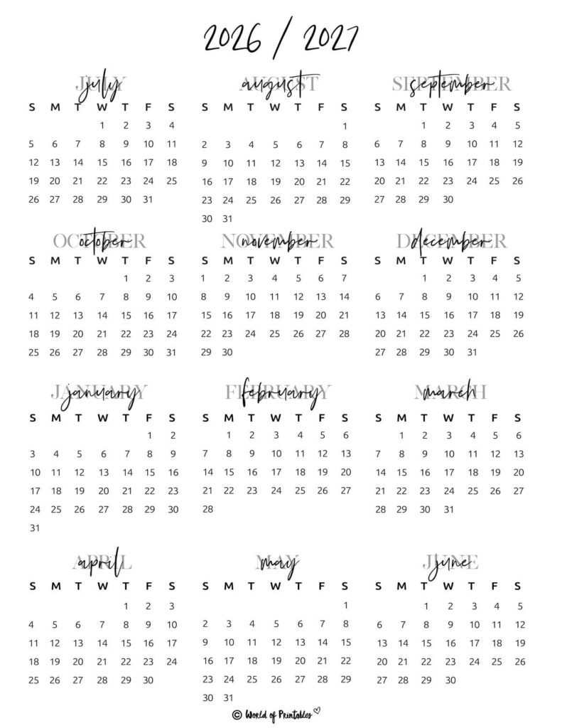 2026 2027 Calendar Academic