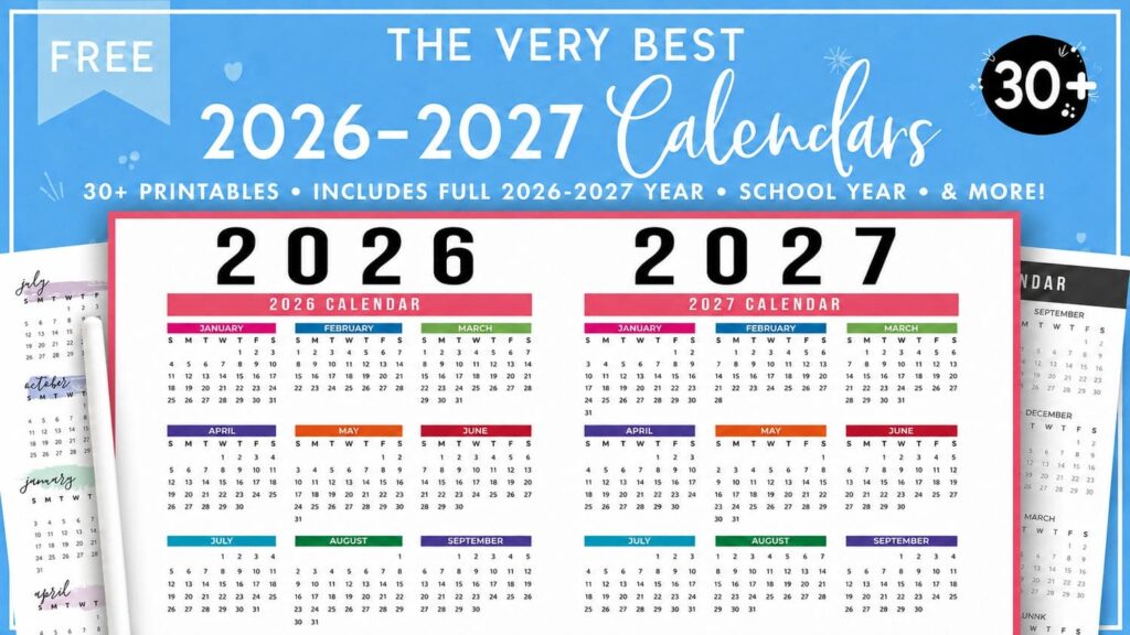 2026-2027 calendars