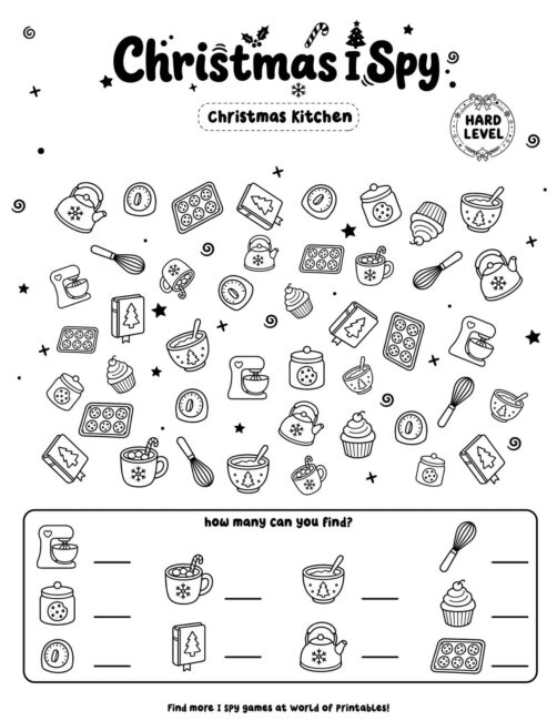 Christmas Kitchen - Hard Christmas I Spy