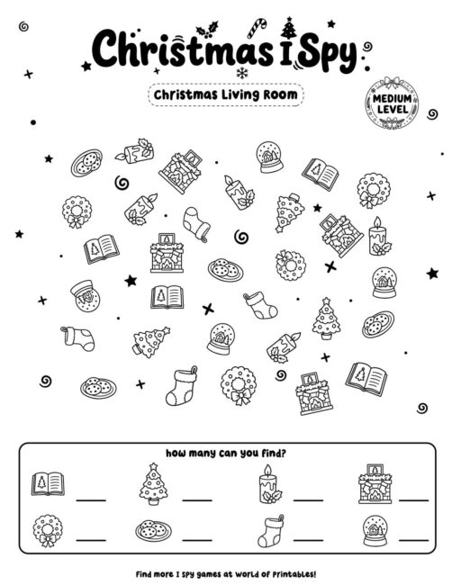 Christmas Living Room - Medium Christmas I Spy