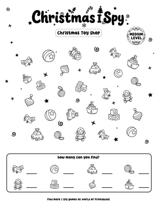 Christmas Toy Shop - Medium Christmas I Spy